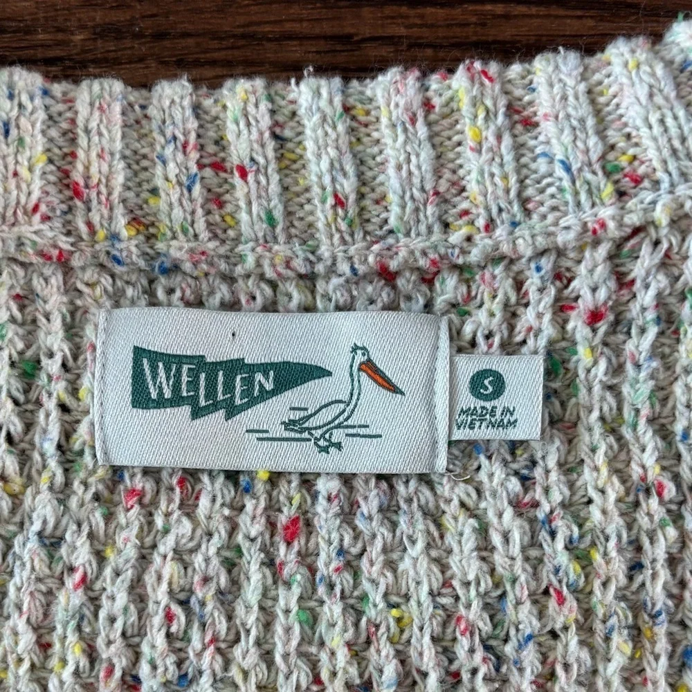 Wellen Headlands Crewneck Sweater Color: Funfetti Recycled Cotton Small S